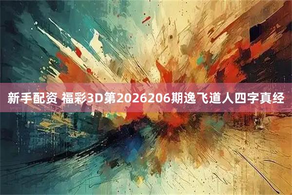 新手配资 福彩3D第2026206期逸飞道人四字真经