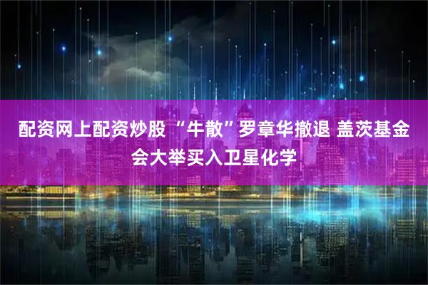 配资网上配资炒股 “牛散”罗章华撤退 盖茨基金会大举买入卫星化学